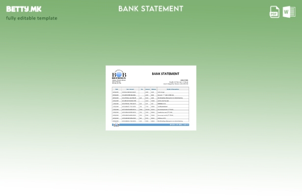 модерен стил Шаблон за збор за извод од банка на Бутан Банка на Бутан